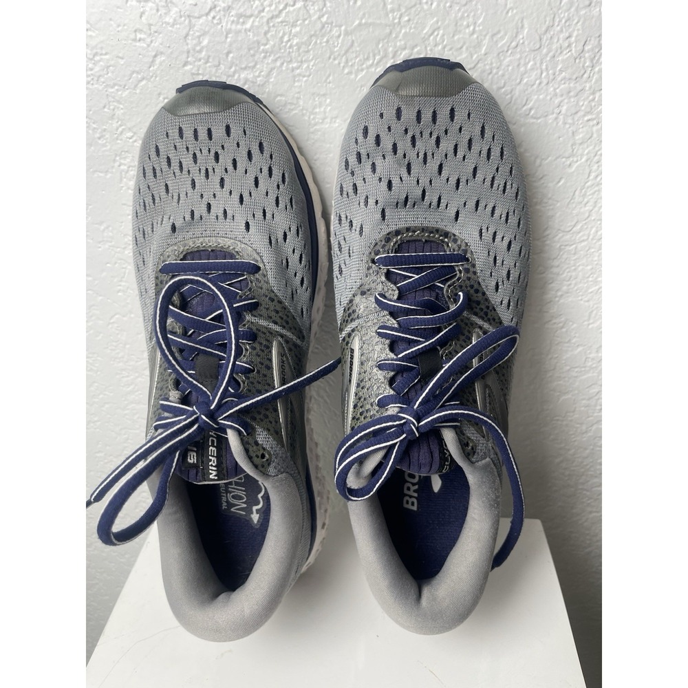 Brooks Glycerin 16 Sneakers Mens 8.5 D Grey Blue Running Jogging 1102891D059